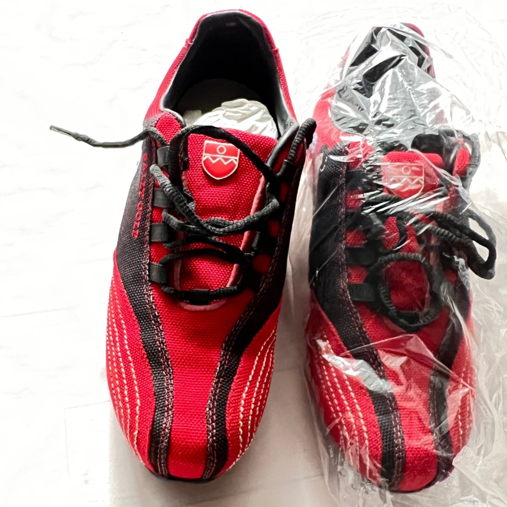 Bally golf shoes red black canvas Women's 6.5